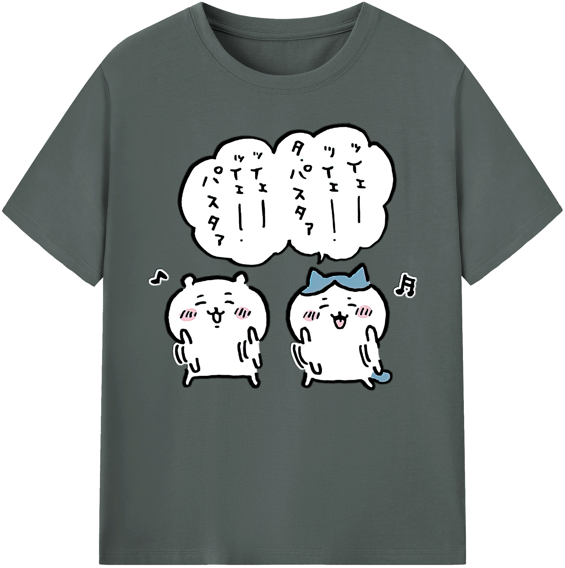 （画像用） ちいかわ ハチワレ Chii-kawa hachiware 綿100％ メンズ半袖Tシャツ｜肌触りやわらか＆通気性